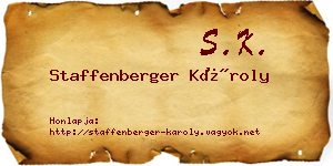 Staffenberger Károly névjegykártya